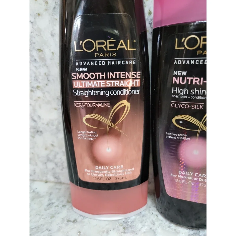 L'Oreal Nutri-Gloss High Shine 2 In 1 & Smooth Intense Conditioner Set‎ Of 2